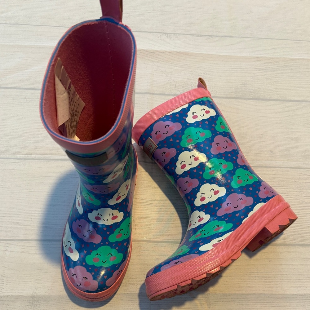 Hatley Blue and Pink Kids Rain Boots